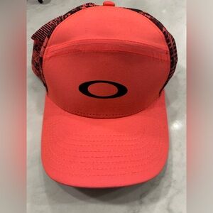 Oakley Adult Neon Coral-Pink Mesh Trucker Hat
